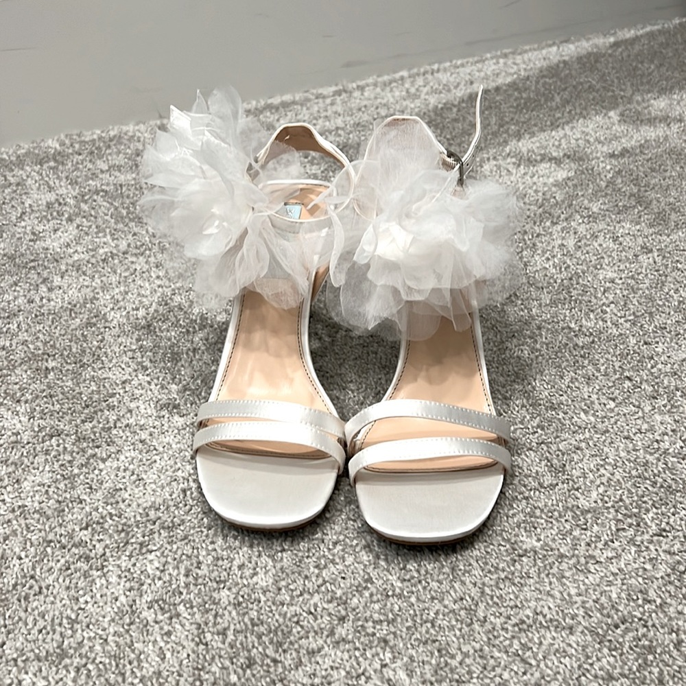 Betsey Johnson white bridal shoes